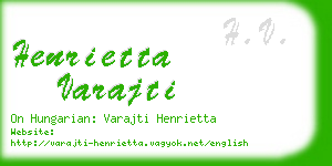 henrietta varajti business card